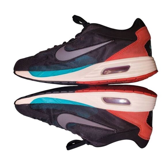 Mens Nike Air Max Solo DX3666-001 Sneakers Black/Jade/Red Low Top Sneakers Shoe - Picture 5 of 8